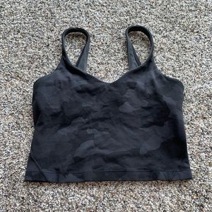 Lululemon Align Tank Top - black camouflage; Sz 4